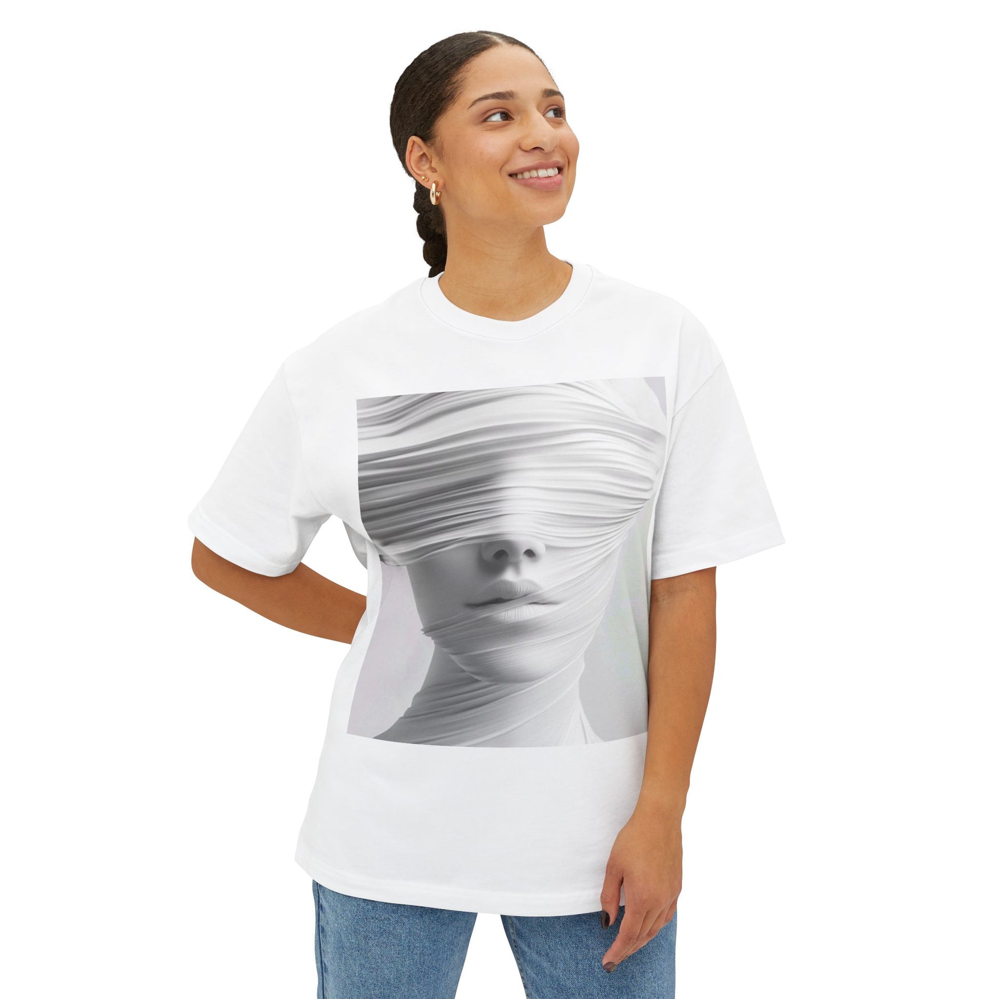 Unisex Artistic Oversized Tee, Fashion Statement Shirt, Casual Wear, Graphic Tee, Gift for Art Lovers